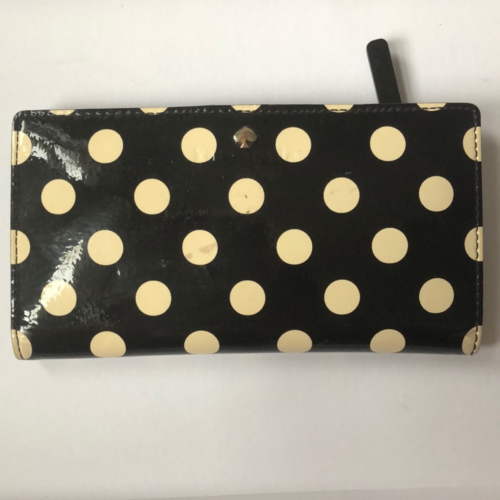 Cream & Black kate Spade wallet